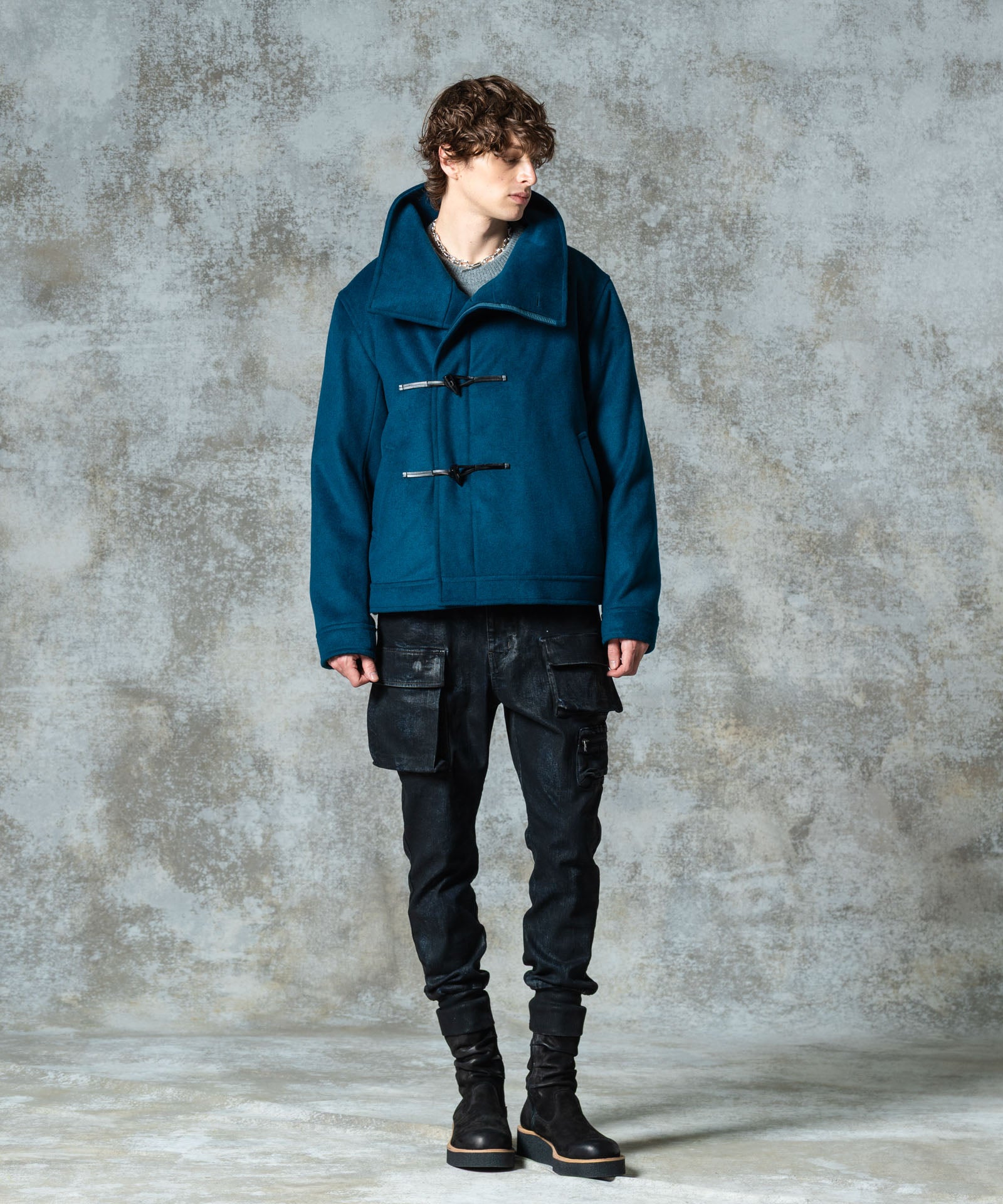 GB0325/JKT18 : High Neck Toggle Coat / ハイネックトグルコート