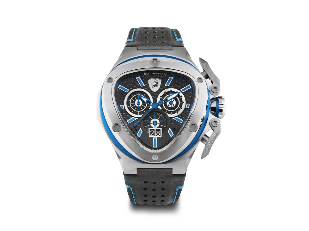 Tonino Lamborghini Spyder X Blue SS Quartz Watch, 53 mm