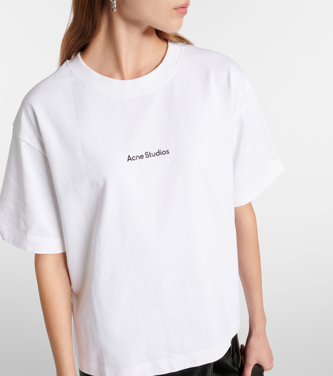 Oversized cotton T-shirt in white - Acne Studios | Mytheresa
