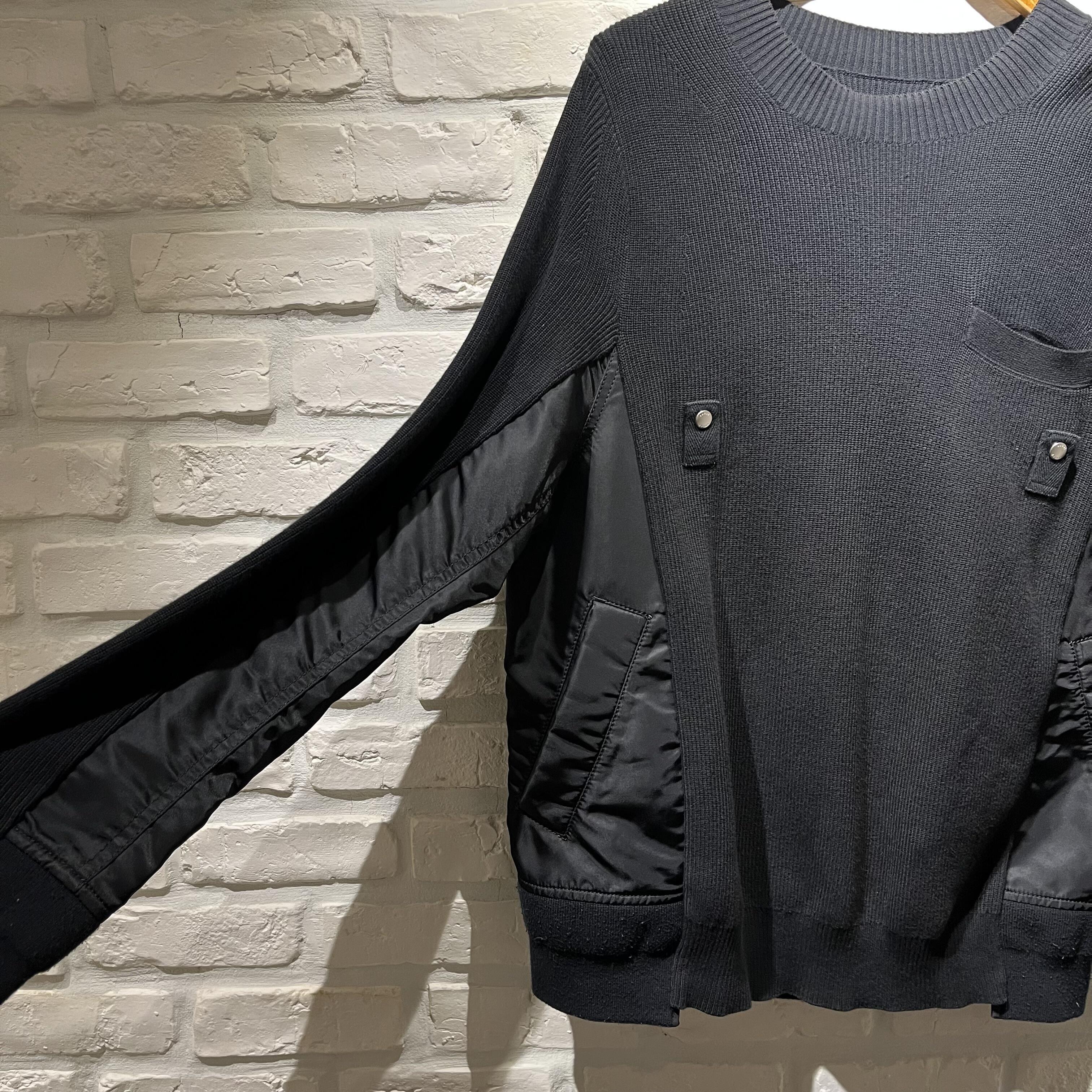 sacai】綺麗なバランスの定番ドッキングニット｜【公式】ブランド古着