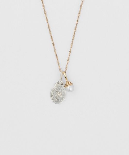 agete（アガット） ネックレス K10／シルバーチャームセットネックレス