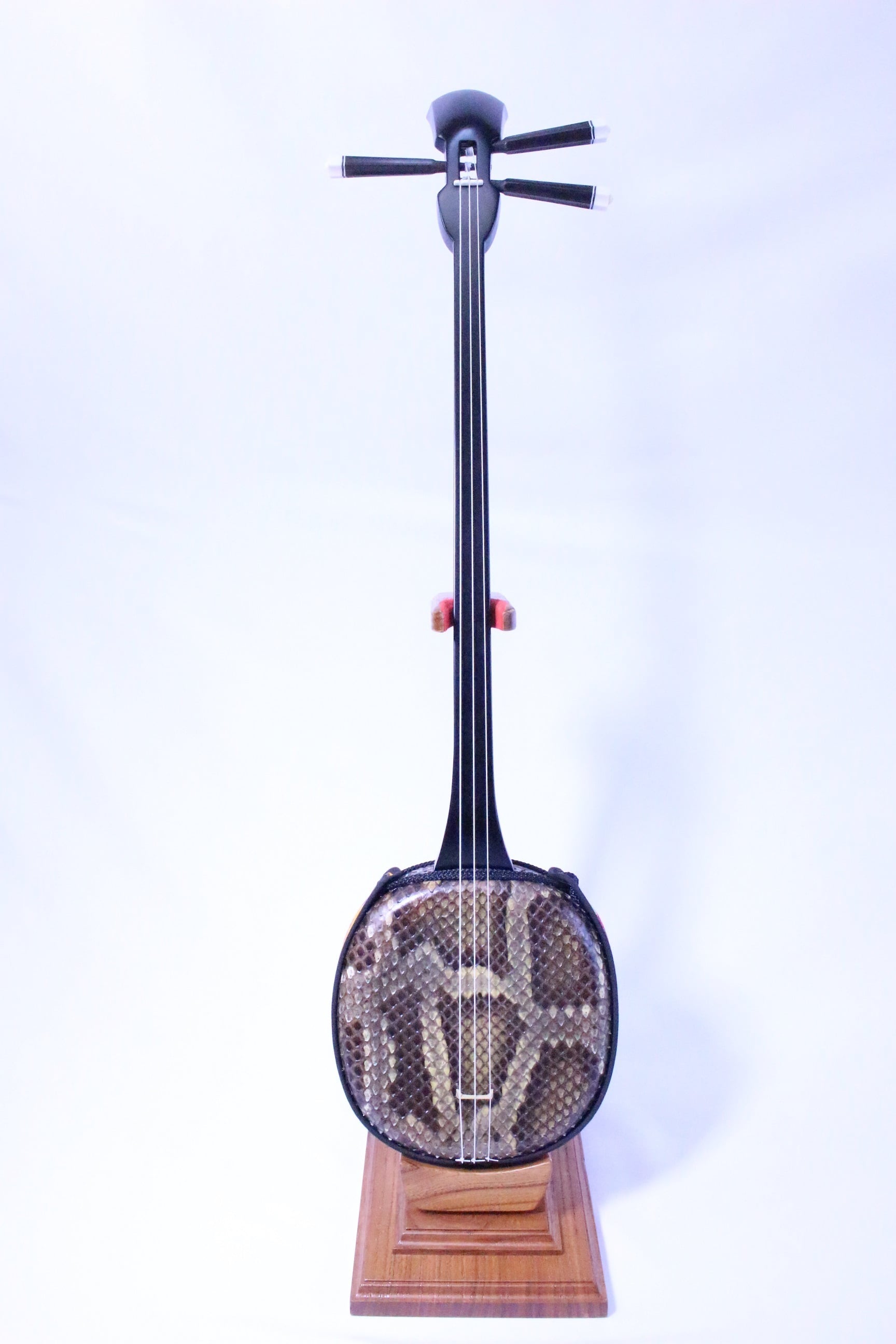 沖縄三味線 蛇皮一枚張り三線(裏面人工皮タイプ) 13点セット 宮古木