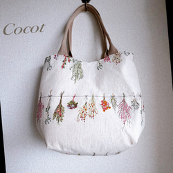 デニムリメイクバッグ 花柄 トートバッグ inankle_ka 通販 7589666