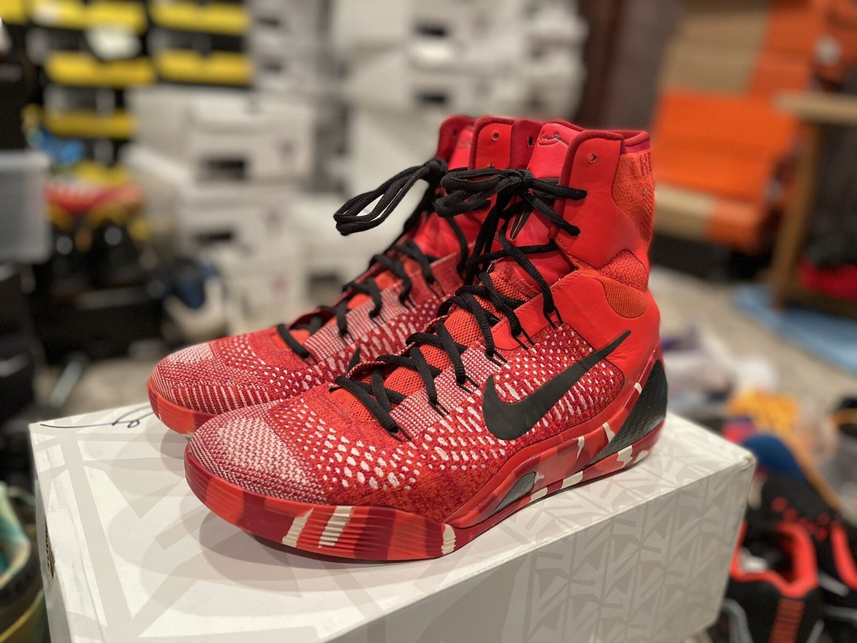 Nike Kobe 9 IX Elite Christmas RED Mens Size 10.5 630847 600