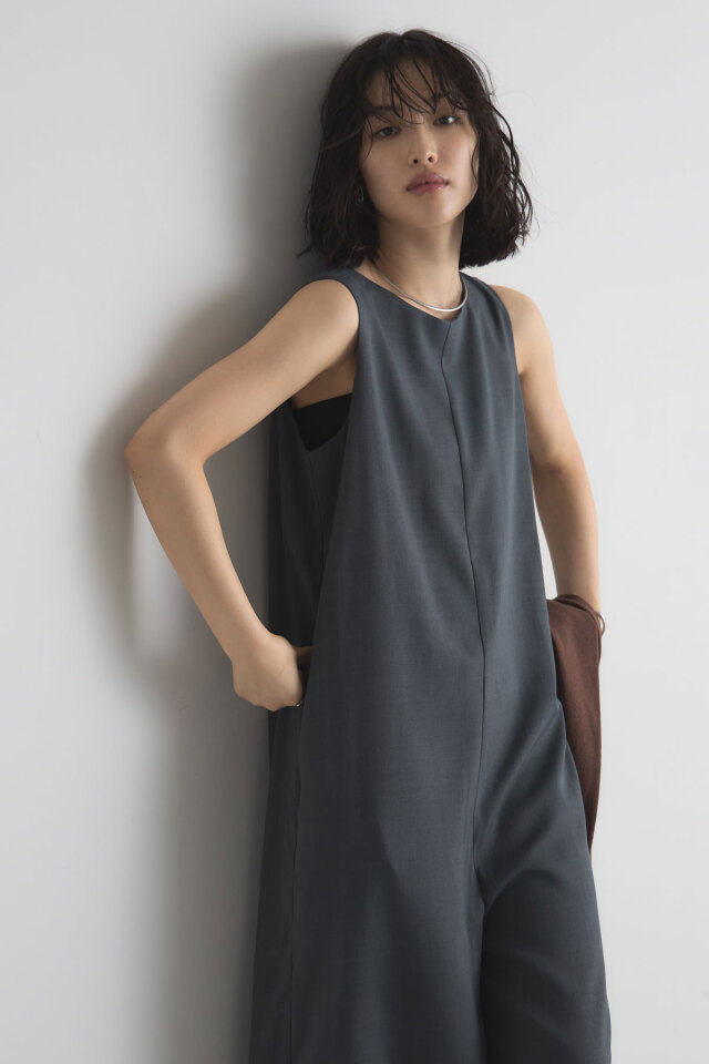 ノースリーブオールインワン