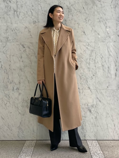 スーパーカシミヤ ベルテッドコート（その他アウター）｜TOMORROWLAND