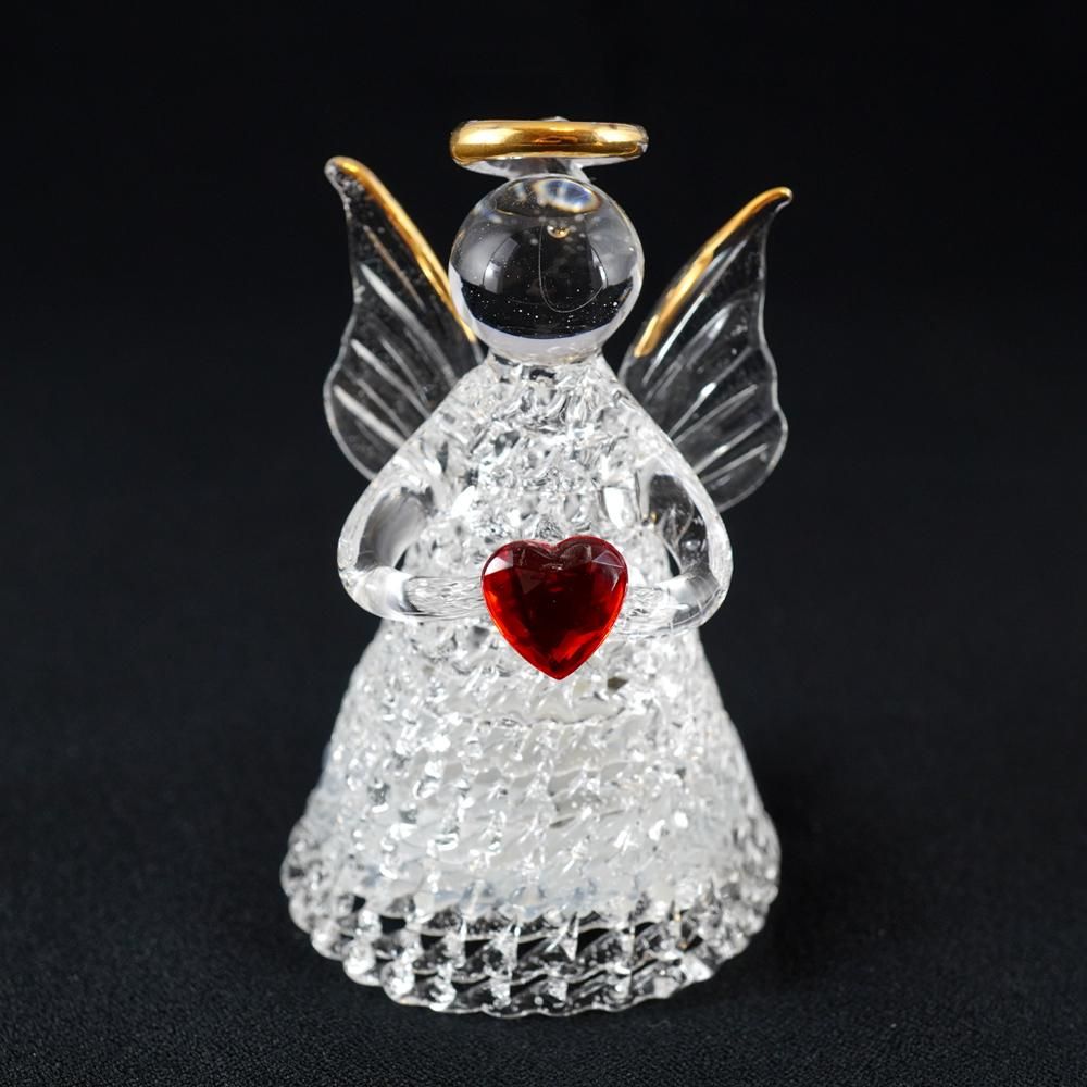 ガラス細工｜天使｜ハートエンゼルLEDL｜フォーカートグラスワークス