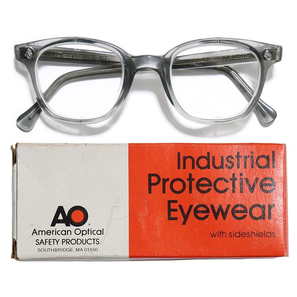 Vintage 1950's American Optical Safety Glasses Gray Smoke -Made in