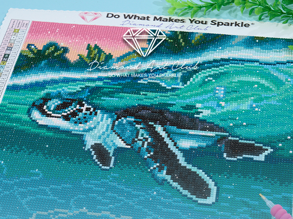 Amazon.com: DIAMOND ART CLUB Tropical Sea Turtle Diamond Painting