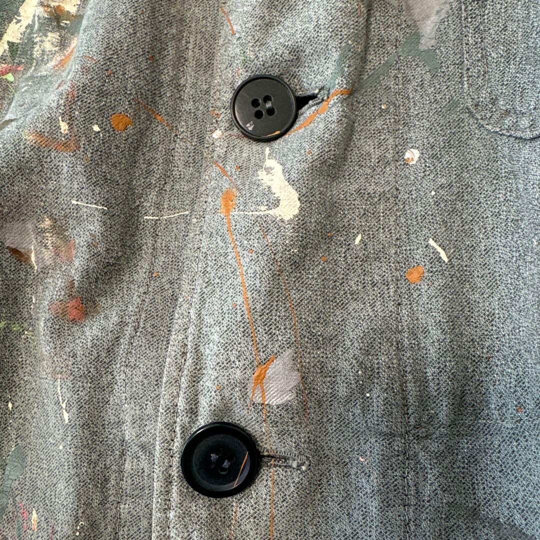 50S~60S リメイク グリーンシャンブレーカバーオール ユーロワーク