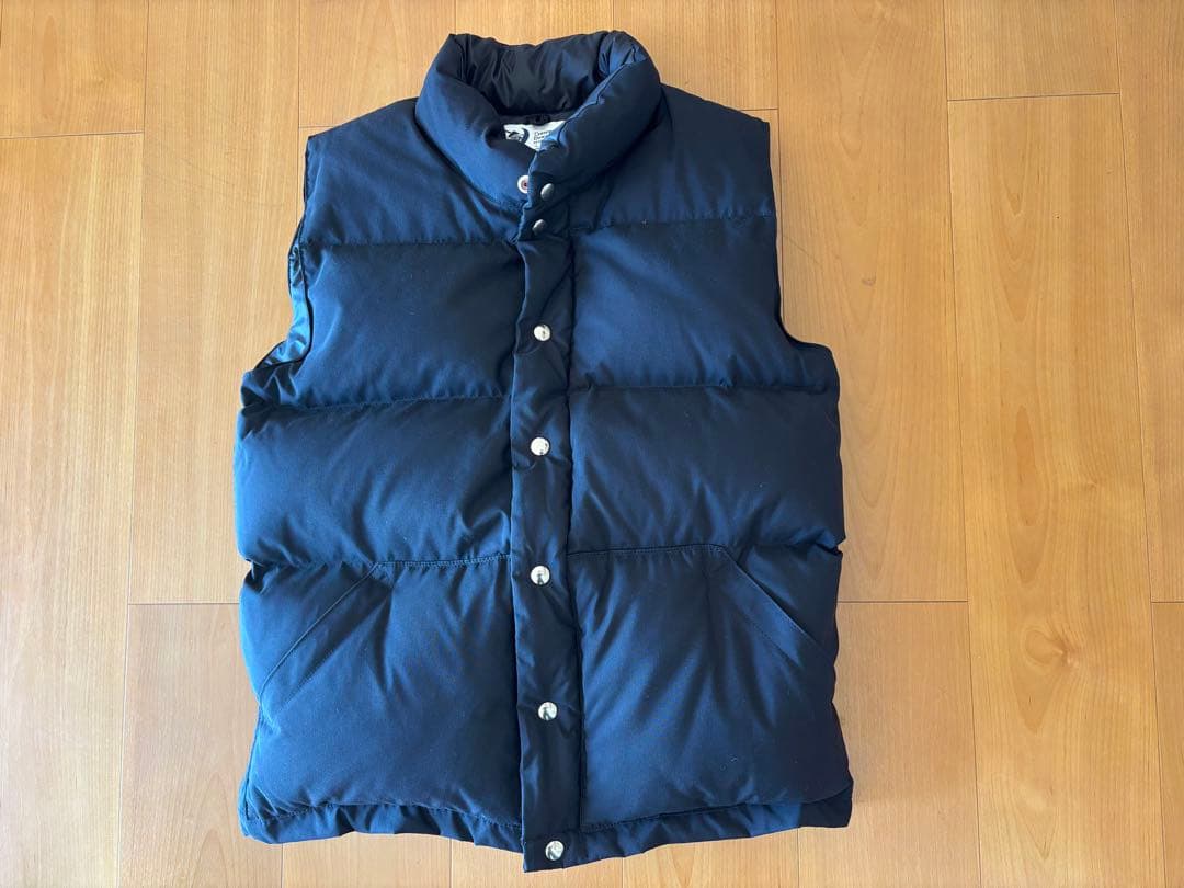 美品 crescent down works USA製 ダウンベスト　ブラック USA製 Crescent Down Works クレセントダウンワークス 60/40クロス
