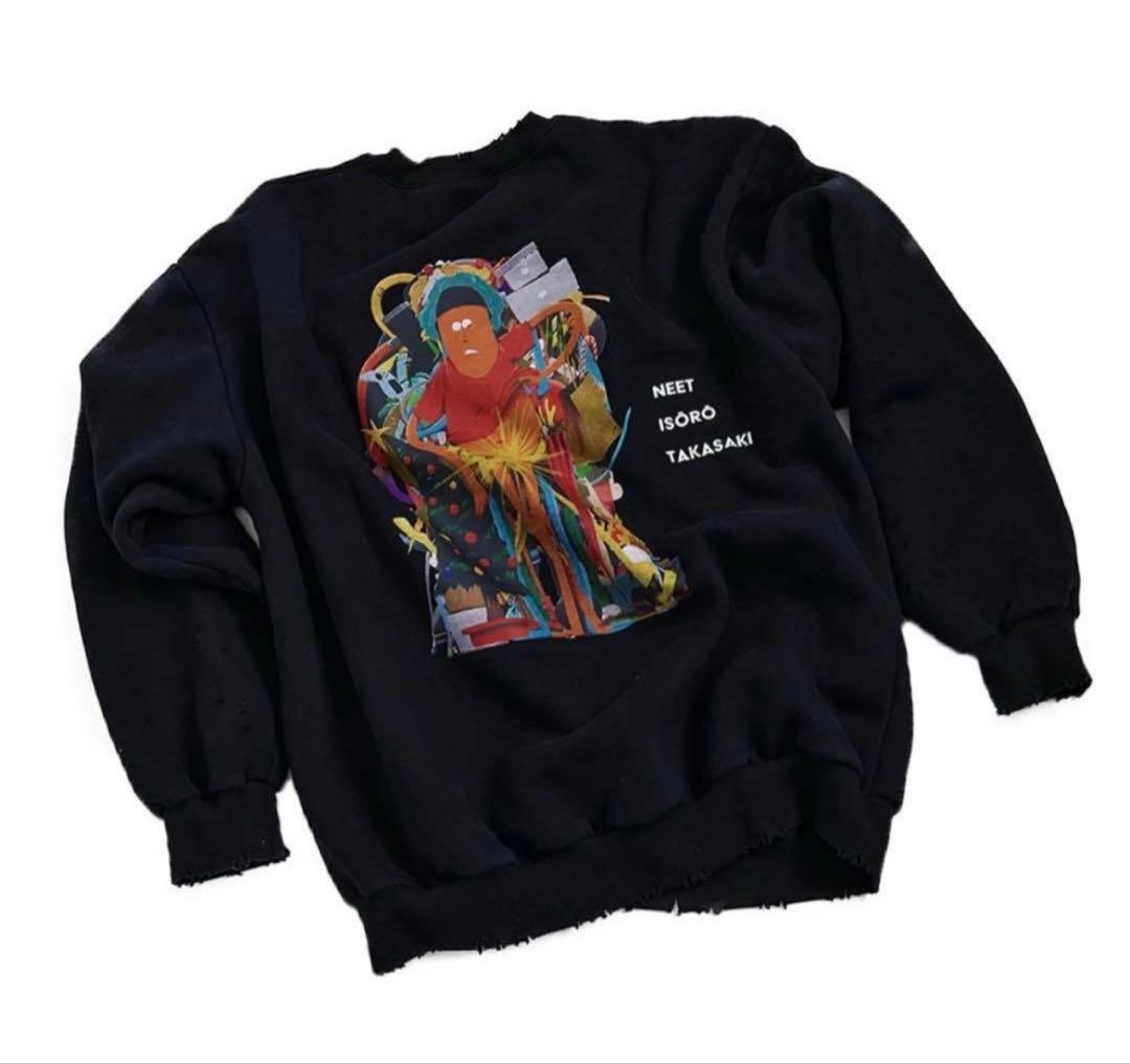 ニートと居候とたかさき×SAMPLE スウェット　ブラック ニートと居候とたかさき 炒飯天国スウェット 黒 - メルカリ