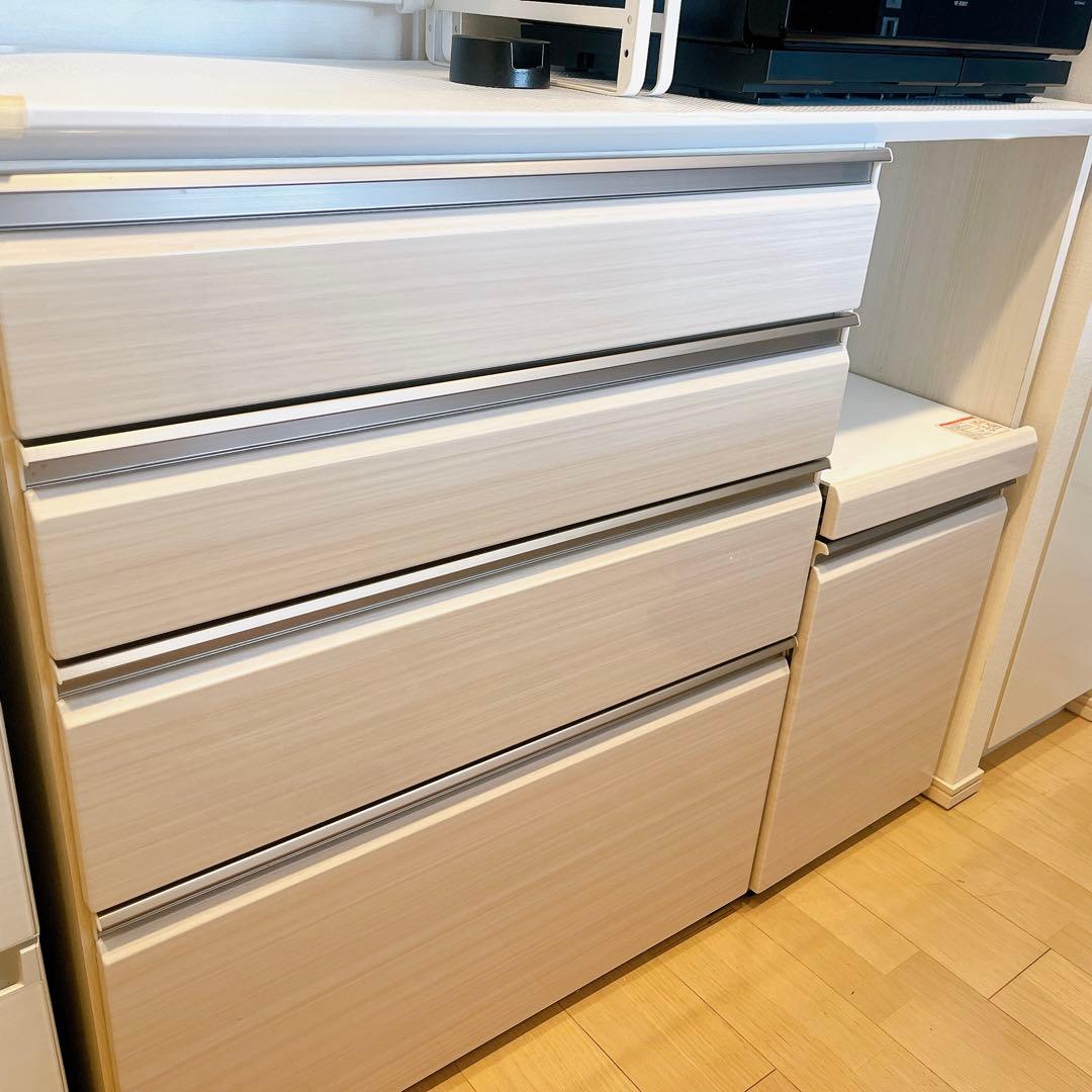 キッチンカウンター、キッチンボード、幅120cm 美品 moca company 食器棚 幅120cm キッチンボード おしゃれ レンジ台