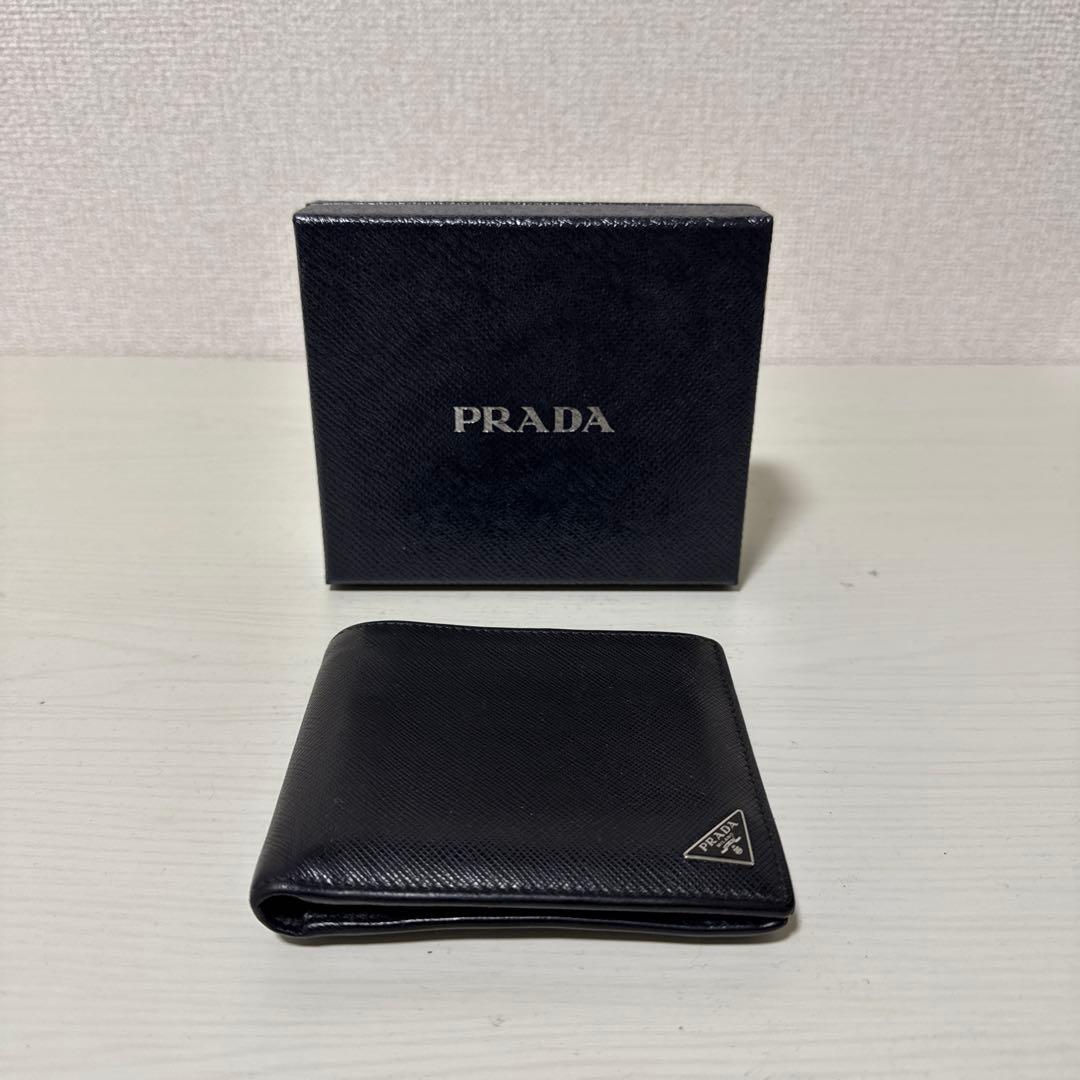 PRADA サフィアーノレザーウォレット 二つ折り財布 s-musee_350928200