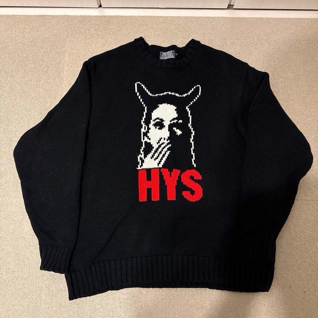 【希少 入手困難】　ヒステリックグラマー ニットセーター L 黒 HYSTERIC GLAMOUR（ヒステリックグラマー） セーター ニット THE BAD