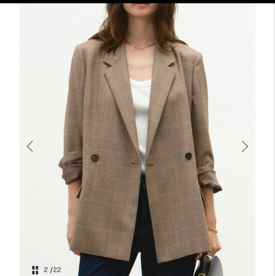 ドゥーズィエムクラス　Essential ジャケット(CHECK) Essential ジャケット(CHECK)（テーラードジャケット）｜Deuxieme