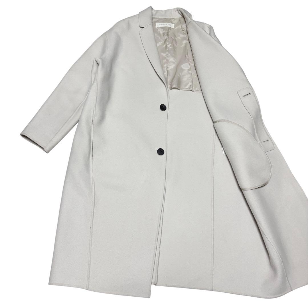 美品 GALERIE VIE ライトメルトン チェスターコート ウールカシミヤ セール】 ウールカシミヤライトメルトン チェスターコート （その他