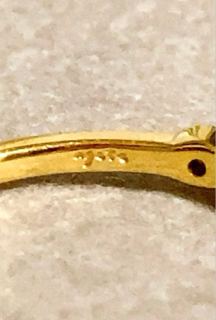 K18 ageteアガット 13号 0.08ct ダイヤモンド ゴールド リング