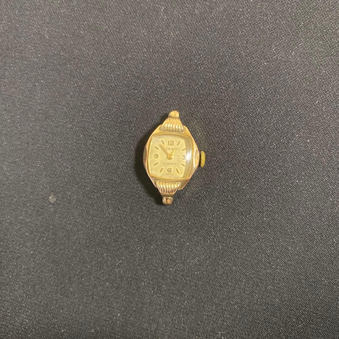最終値下げ　金無垢　レディース　手巻き時計　14k 585 明日出品取り消し