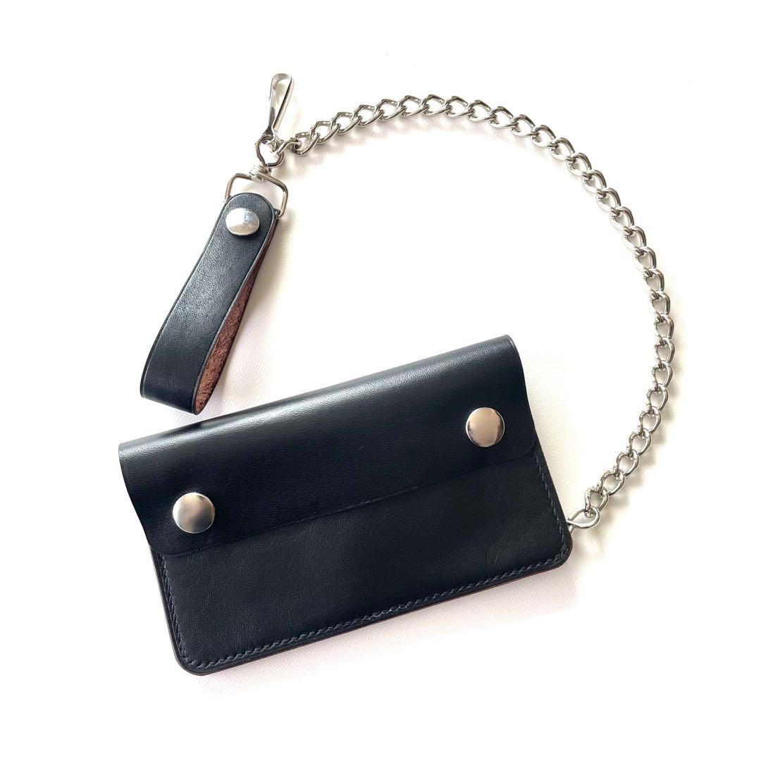 ご注文品　ミドルトラッカーウォレット　ロウ付けチェーン　ヴィンテージタロン クロムエクセルレザー トラッカーウォレット ヴィンテージタロン