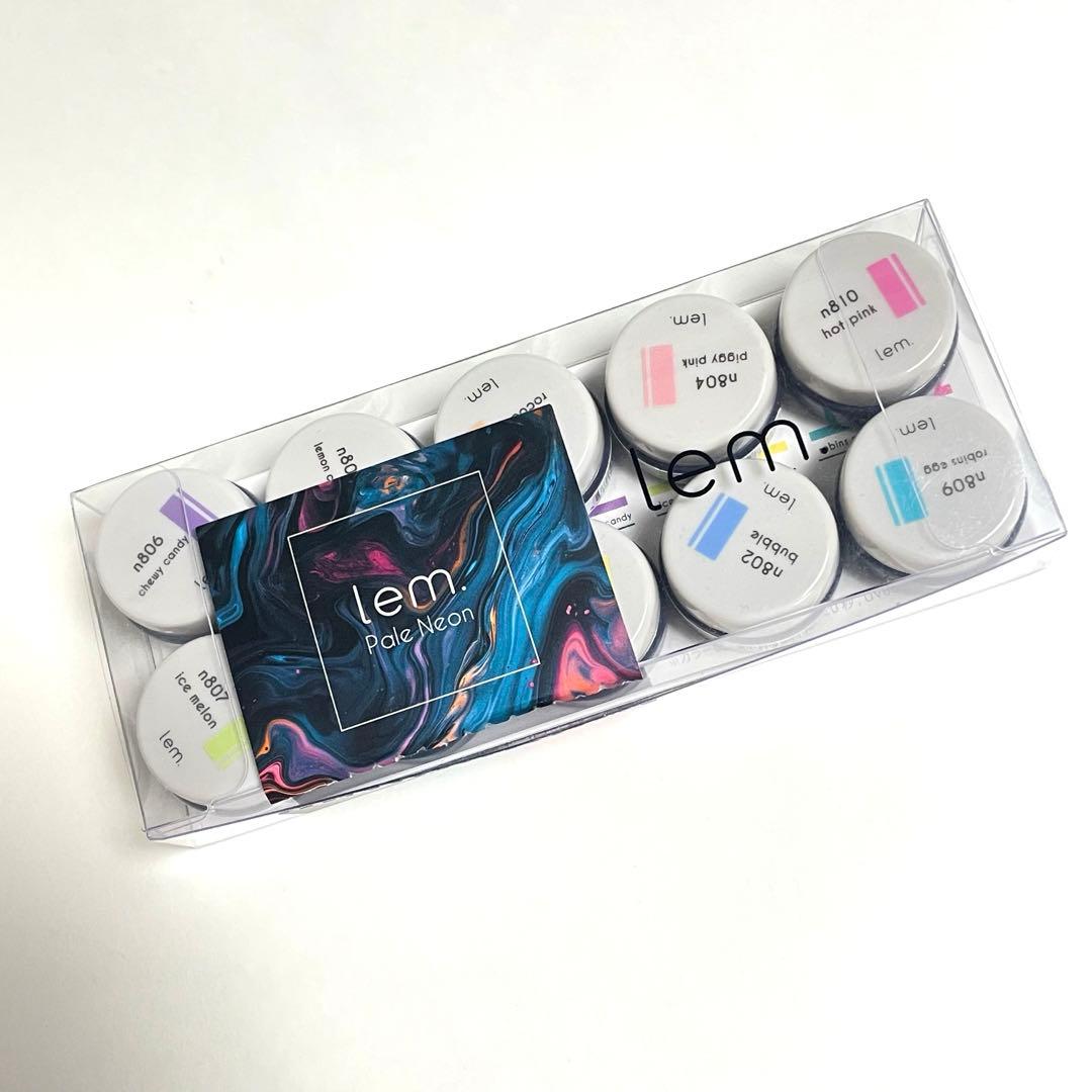 lem. レム ペールネオン10色セット カラージェル lem. カラージェル ペールネオン 10色セット | Nail Labo Online Shop